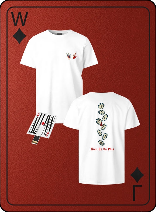 Pack T-Shirt Blanc + Clé USB - Rien Ne Va Plus