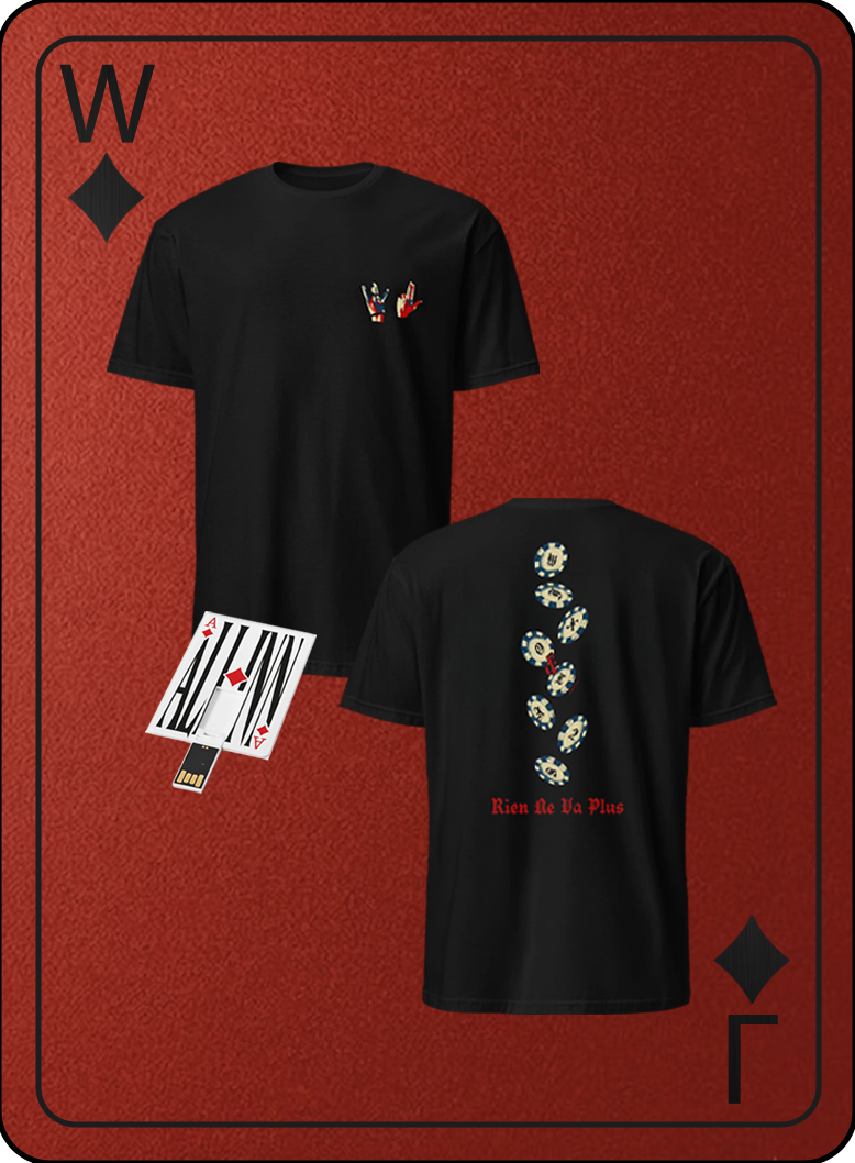 Pack T-Shirt Noir + Clé USB - Rien Ne Va Plus